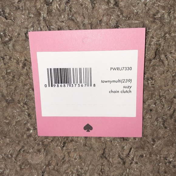 Kate Spade-Suzy-Gold Chain Cluch-Tawny/Multi Smooth Leather-NWT-PWRU7330 - Picture 7 of 8